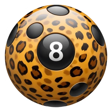 Cheetah print 8 ball sticker