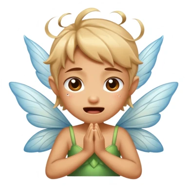 A little fairy, with wings,  , do more different emotional, she cry, smail  tayd , angry, hungry, sticker