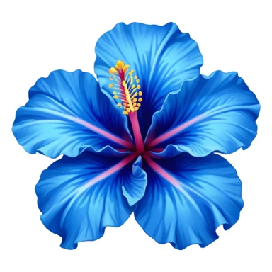 a blue flower similar to a hibiscus flower sticker