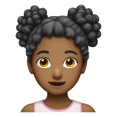 A girl with curly hair  pigtails sticker