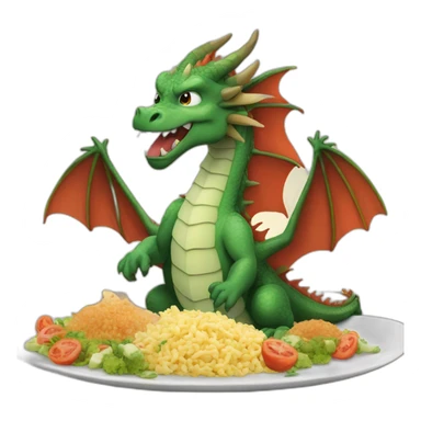 Un dragon qui mange macron sticker