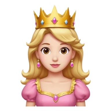 princess peach mixed with a peach sticker