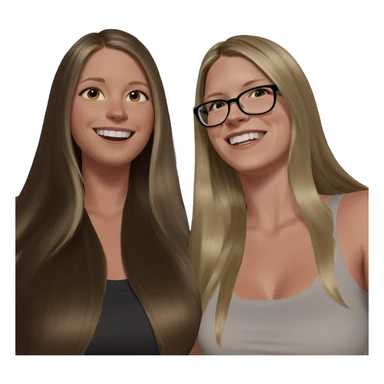 blonde girls smiling together sticker