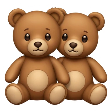 two teddy bears sticker