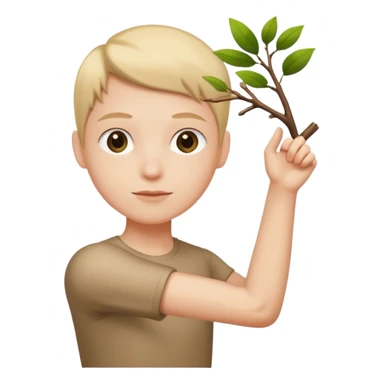 Brazo súper delgado como una rama sticker