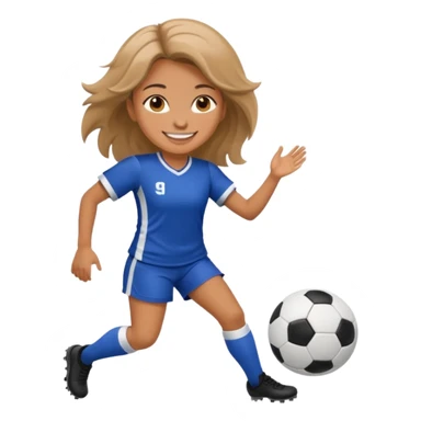 girl tha plays football sticker