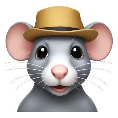 Rat wearing a hat sticker