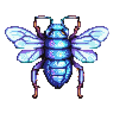 cosmic bee with nebula colors sticker