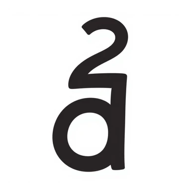 The number 2 with the letter D under it sticker