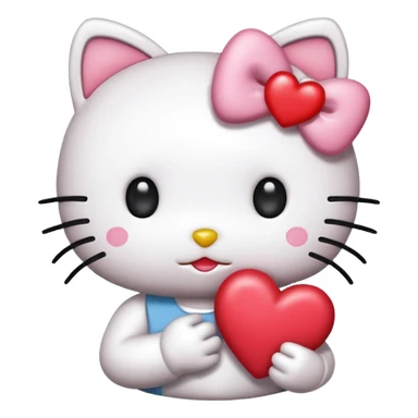 Hello Kitty co ojosde corazón  sticker