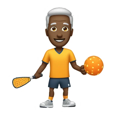 Man playing pickleball sticker