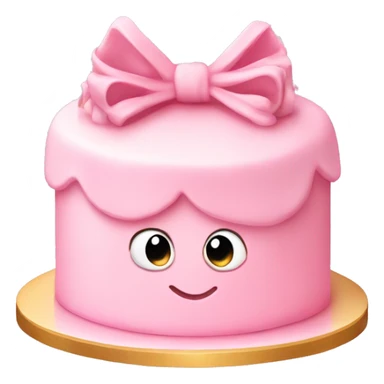 light pink cake with mini bows  sticker