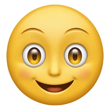 smiling emoji but the one eye is only half there and the other is full  sticker