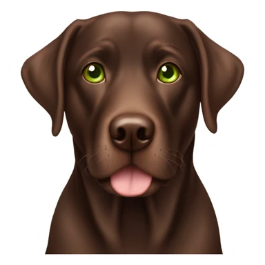 Chocolate lab green eyes sticker