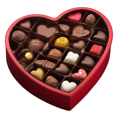 heart chocolate box sticker