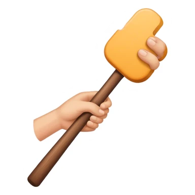 Hand holding Woodstick sticker