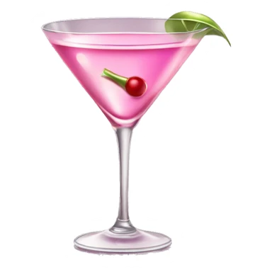 Elegant pink martini in glass  sticker