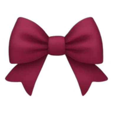 Wine red color bow sticker