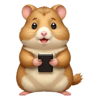 singing hamster with musical notes sticker
