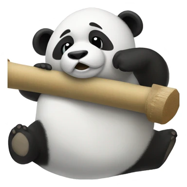 panda broken arm and leg sticker