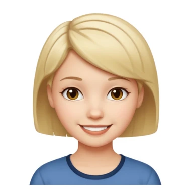 school white girl with short hair sticker