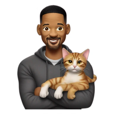 will smith with cat sticker