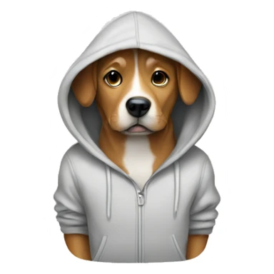 Dog in hoodie sticker
