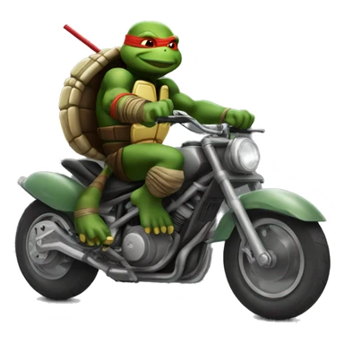 Ninja turtle on motorcycle  sticker