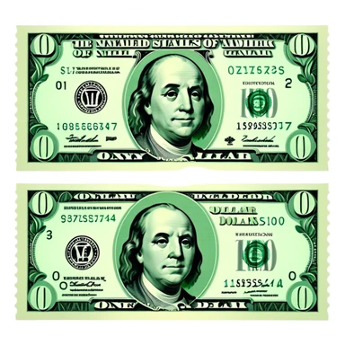 US dollar bill currency note sticker