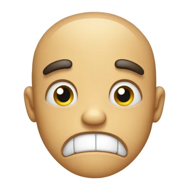 Disgusted expression face sticker