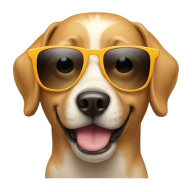 dog in sunglasses beach sticker