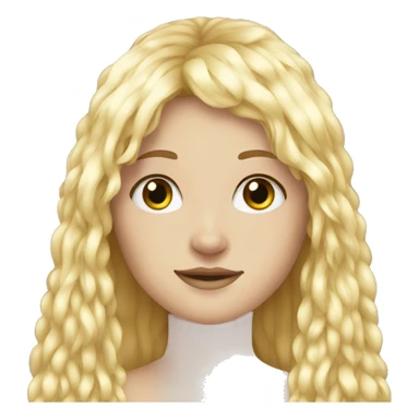 rainbow long hair white girl fringe  sticker