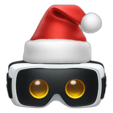 christmas hat vr headset sticker