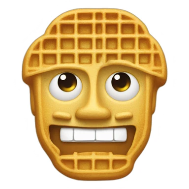 man made out of waffles sticker