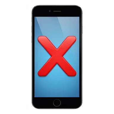 Un movil pero con una x por encima como que lo tache sticker