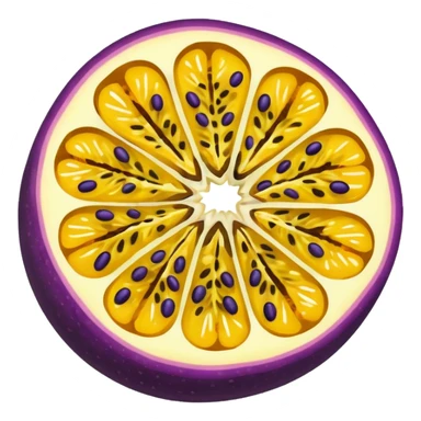 passion fruit sliced sticker