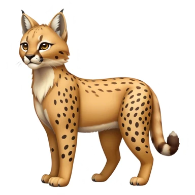 Cute cool bobcat-lynx-cheetah-caracal-animal-hybrid-Fakemon full body with patterns and markings sticker
