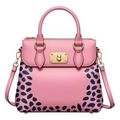 Pink leopard bag sticker