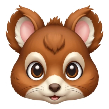 cute squirrel head with big eyes sticker