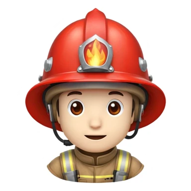 Mushroom wearing a fire helmet sticker