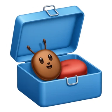 a tick inside a blue box sticker