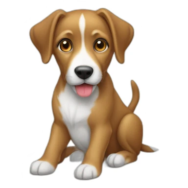 Un chien sur une chervre sticker