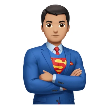 Superman con letras defensor del pueblo sticker