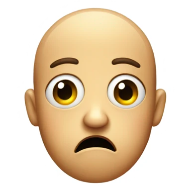 Very scared and worried face sticker