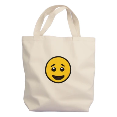 Canvas tote bag with an embroidered “S”  sticker
