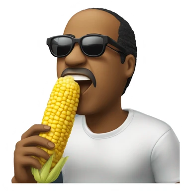 stevie wonder eating corn on the cob sticker
