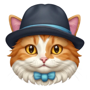 Katze mit Hut sticker