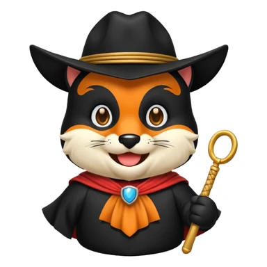 Diseña un Zorro mascota saludando  sticker