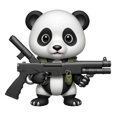 Squid panda with a grenade launcher  sticker
