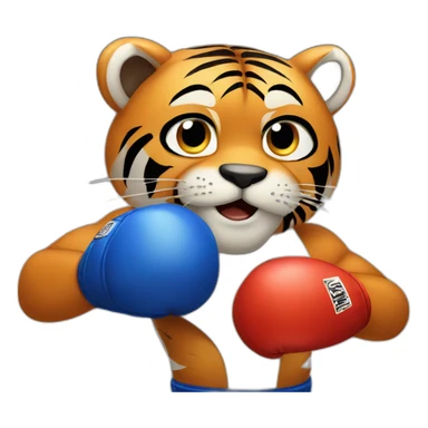 boxing Training  Tiger  sticker